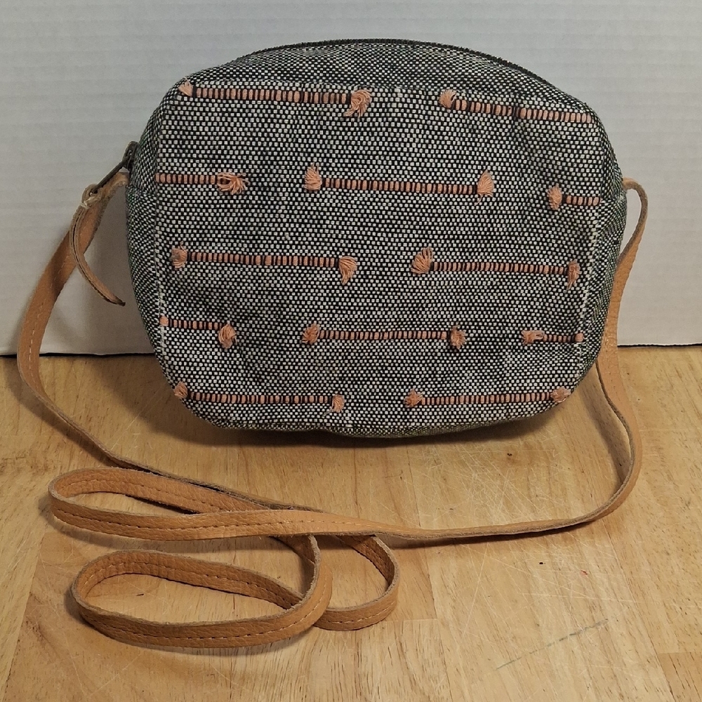 Elegant Black and Tan Crossbody Bag